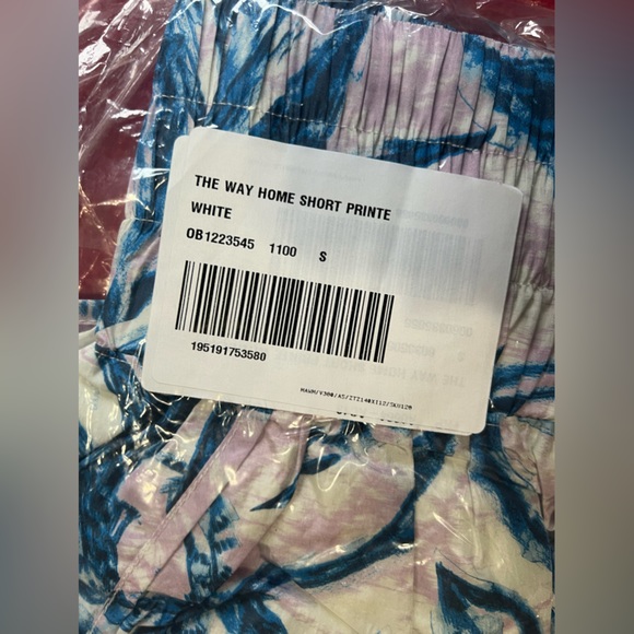 Free People Movement Printed Way Home Shorts Blue/White Combo - Picture 10 of 10